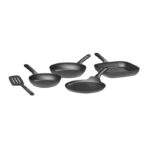 Juego de sartenes antiadherente Helix de 4 piezas con volteador BergHOFF